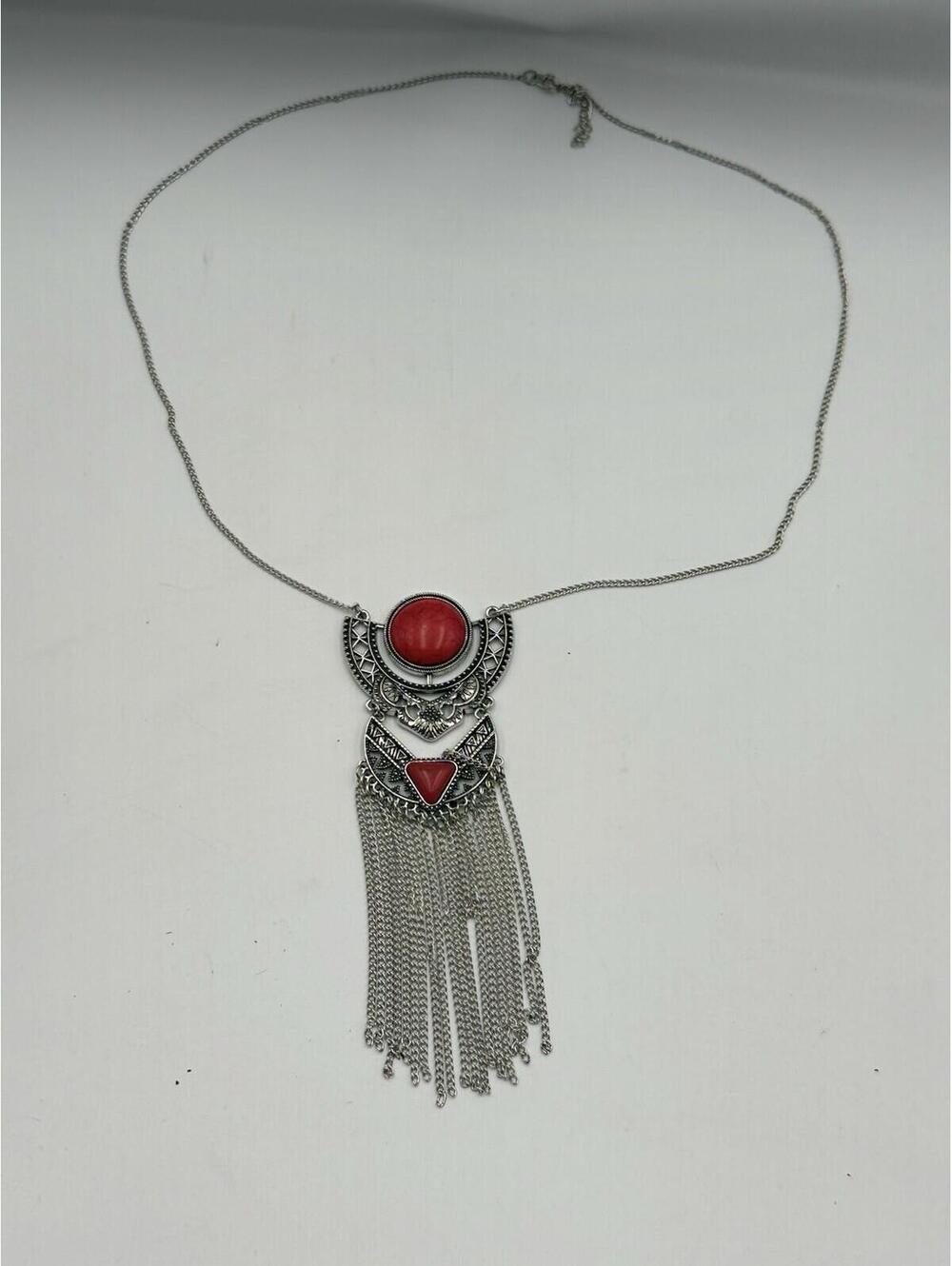 Y2K Gypsy Glam Statement Necklace Boho Tassels